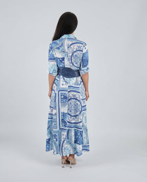 Shirt Dress New Linen Printed