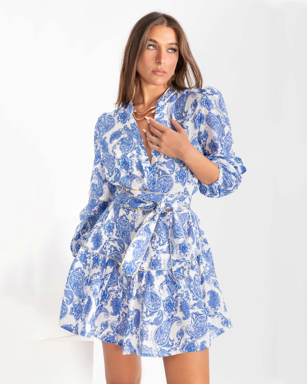 positano mini dress Positano Flower Mini Dress L (10-12)