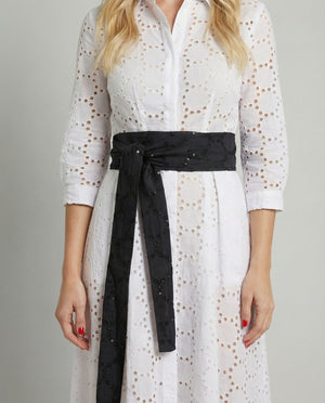 Eyelet Linen Belt