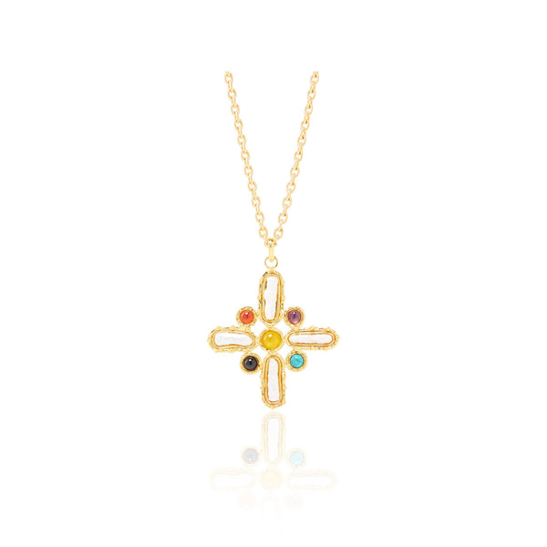 Sylvia Toledano Pendant Croix Baroque - Premium Necklaces from Sylvia Toledano - Just $310! Shop now at Marina St Barth