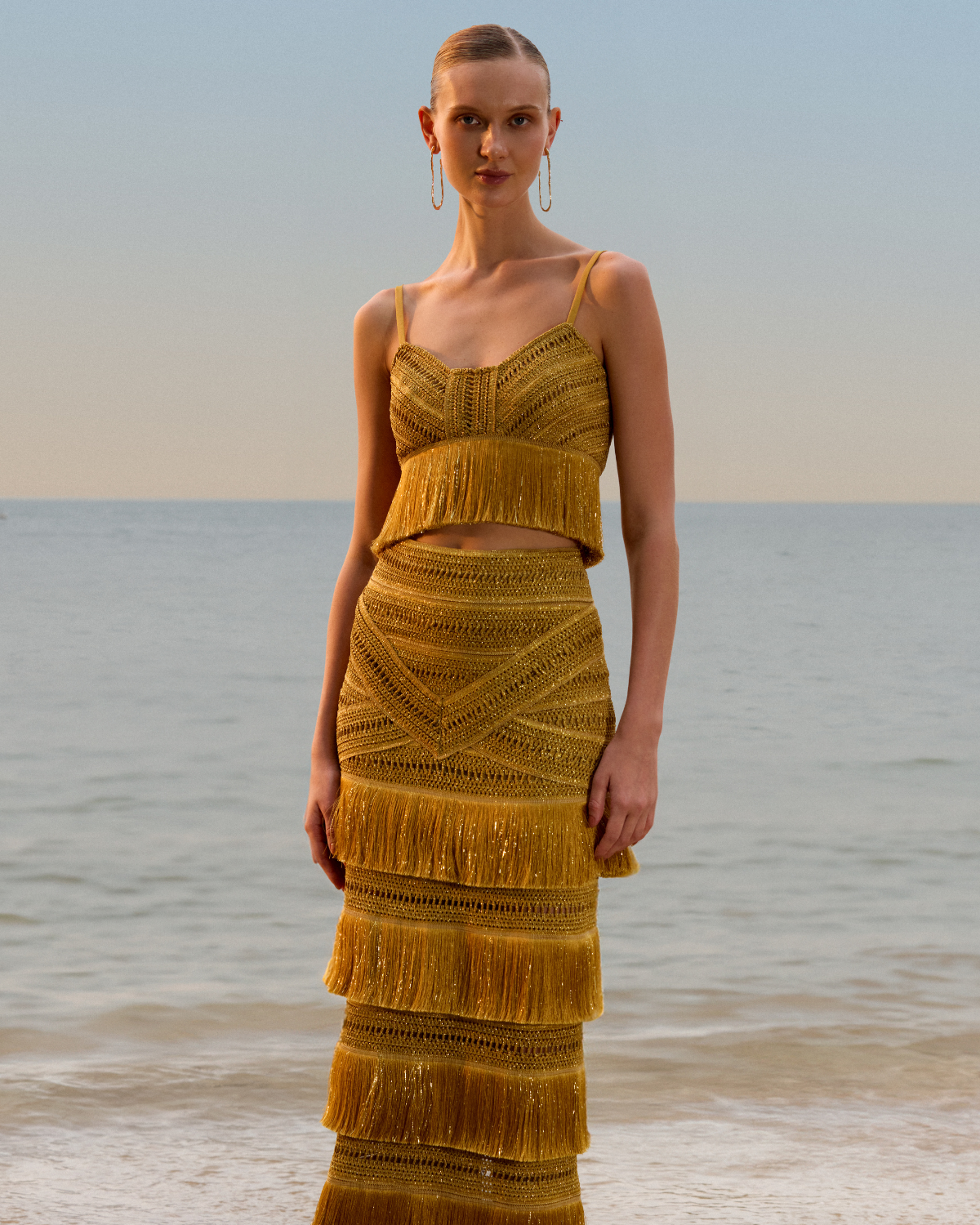 PatBo Pampas Fringe Maxi Skirt - Premium Long Skirts from PatBo - Just $995! Shop now at Marina St Barth