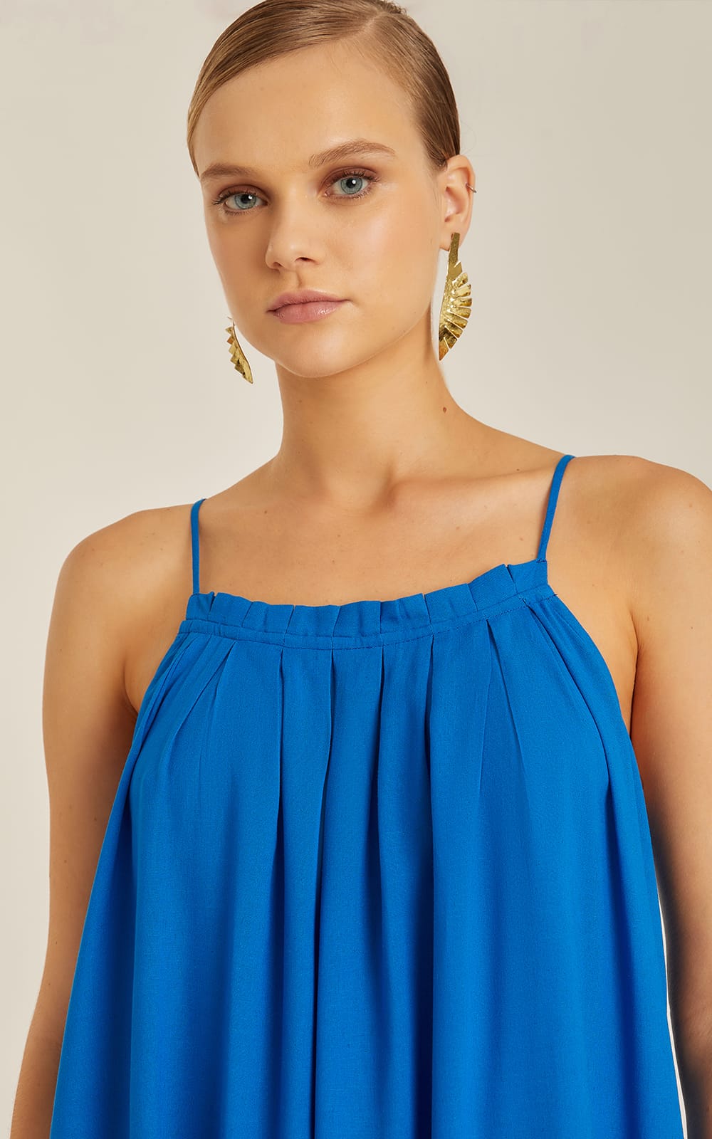 marina pleated dress Marina Rinaldi | Woman - Pleated jersey dress - Cornflower Blue