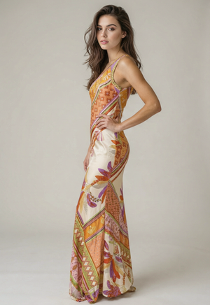Paris Poolside Gossip Silk Dress Style 707
