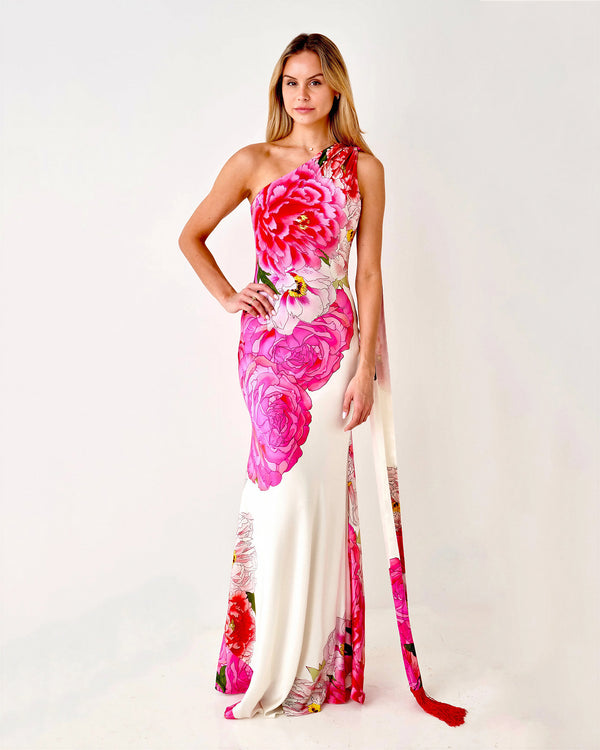 Paris Rose Affair Silk Dress