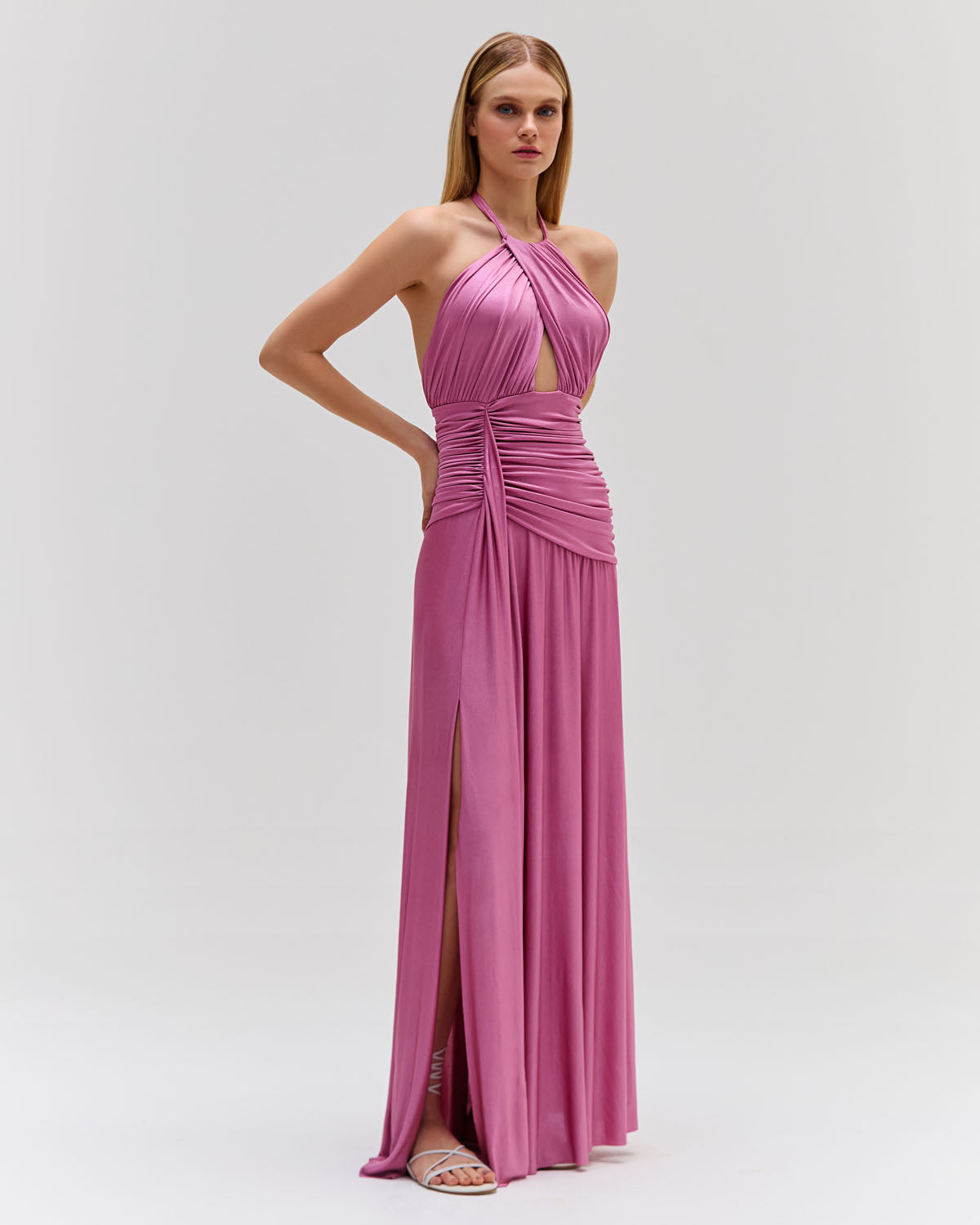 PatBo Metallic Jersey Halterneck Dress - Premium Long dress from Marina St Barth - Just $795! Shop now at Marina St Barth