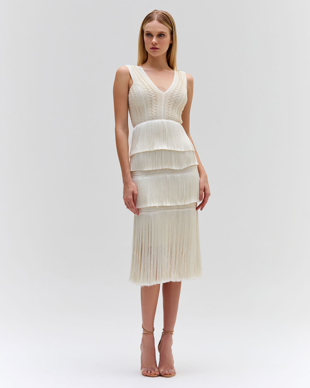 PatBo Plunging Fringe Midi Dress - Premium Midi Dress from Marina St Barth - Just $895! Shop now at Marina St Barth