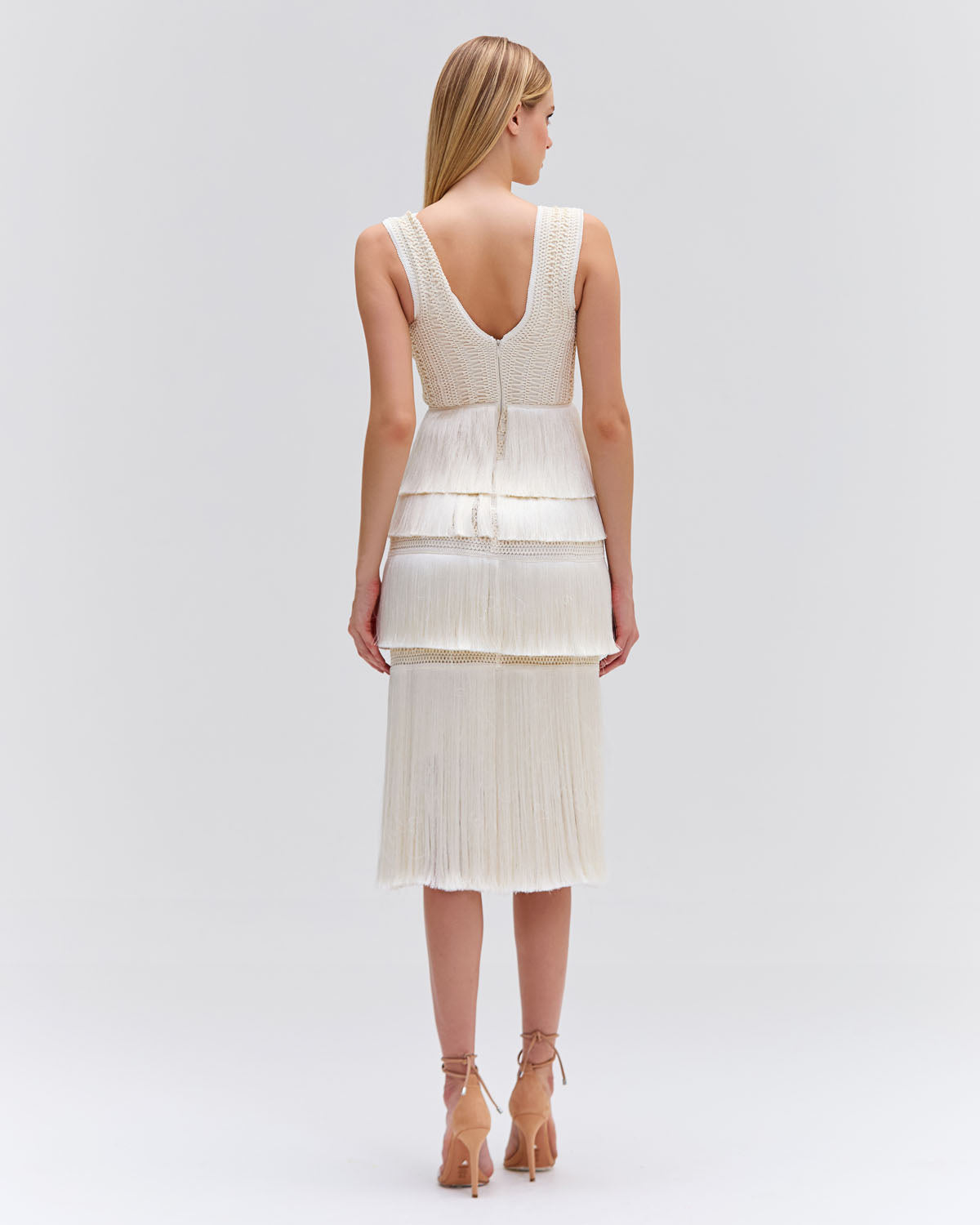 PatBo Plunging Fringe Midi Dress - Premium Midi Dress from Marina St Barth - Just $895! Shop now at Marina St Barth