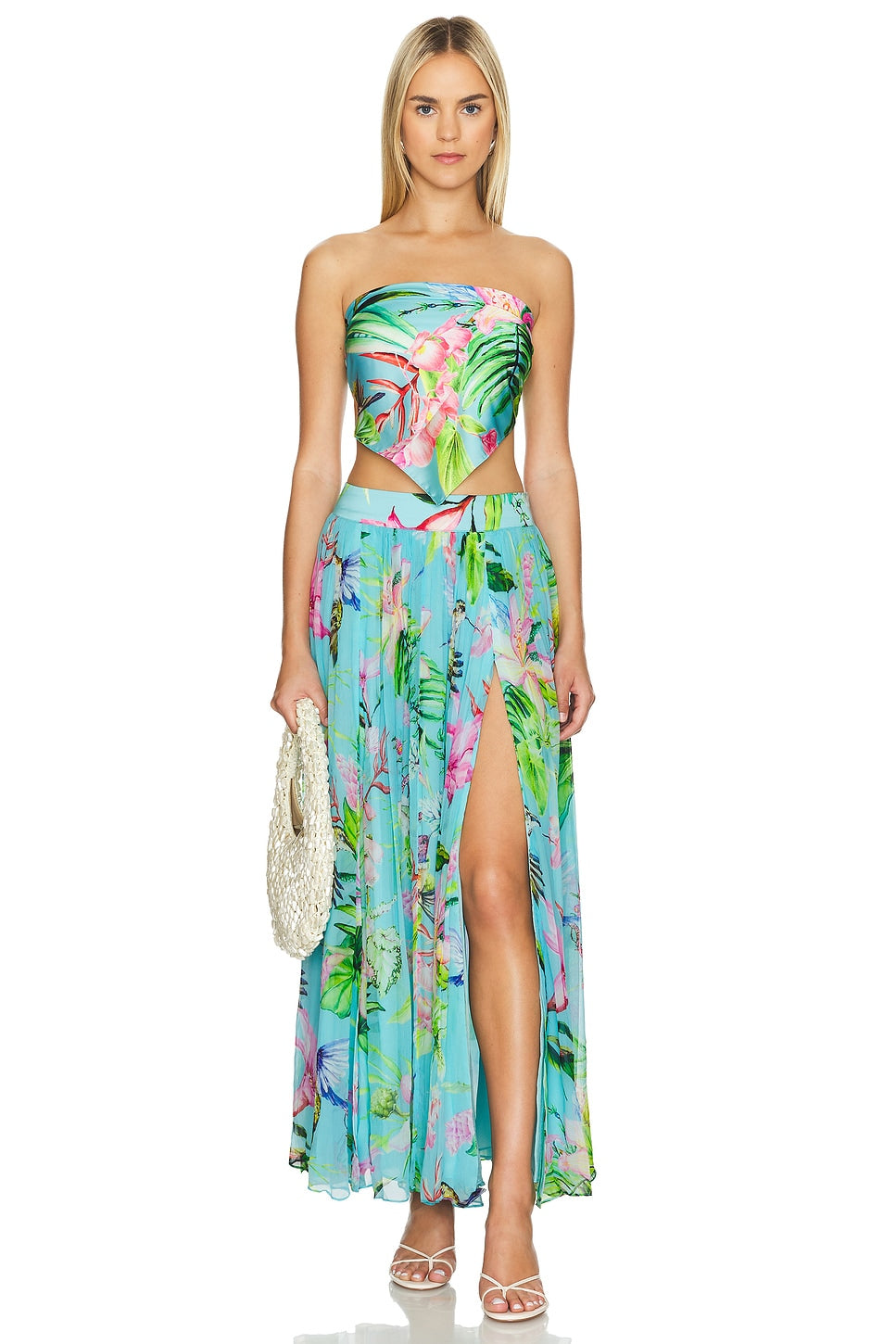 Rococo Long Skirt Flower - Premium Long Skirts from Marina St Barth - Just $498! Shop now at Marina St Barth