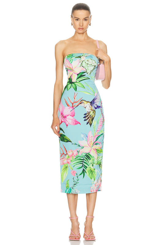 Rococo Strapless Midi Dress - Premium Midi Dress from Marina St Barth - Just $350! Shop now at Marina St Barth