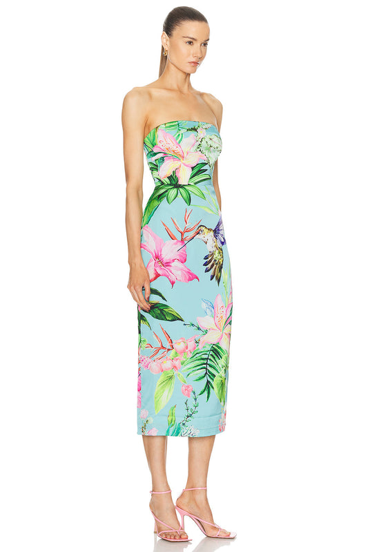 Rococo Strapless Midi Dress - Premium Midi Dress from Marina St Barth - Just $350! Shop now at Marina St Barth