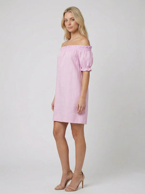 Linen Susanna off the Shoulder Dress