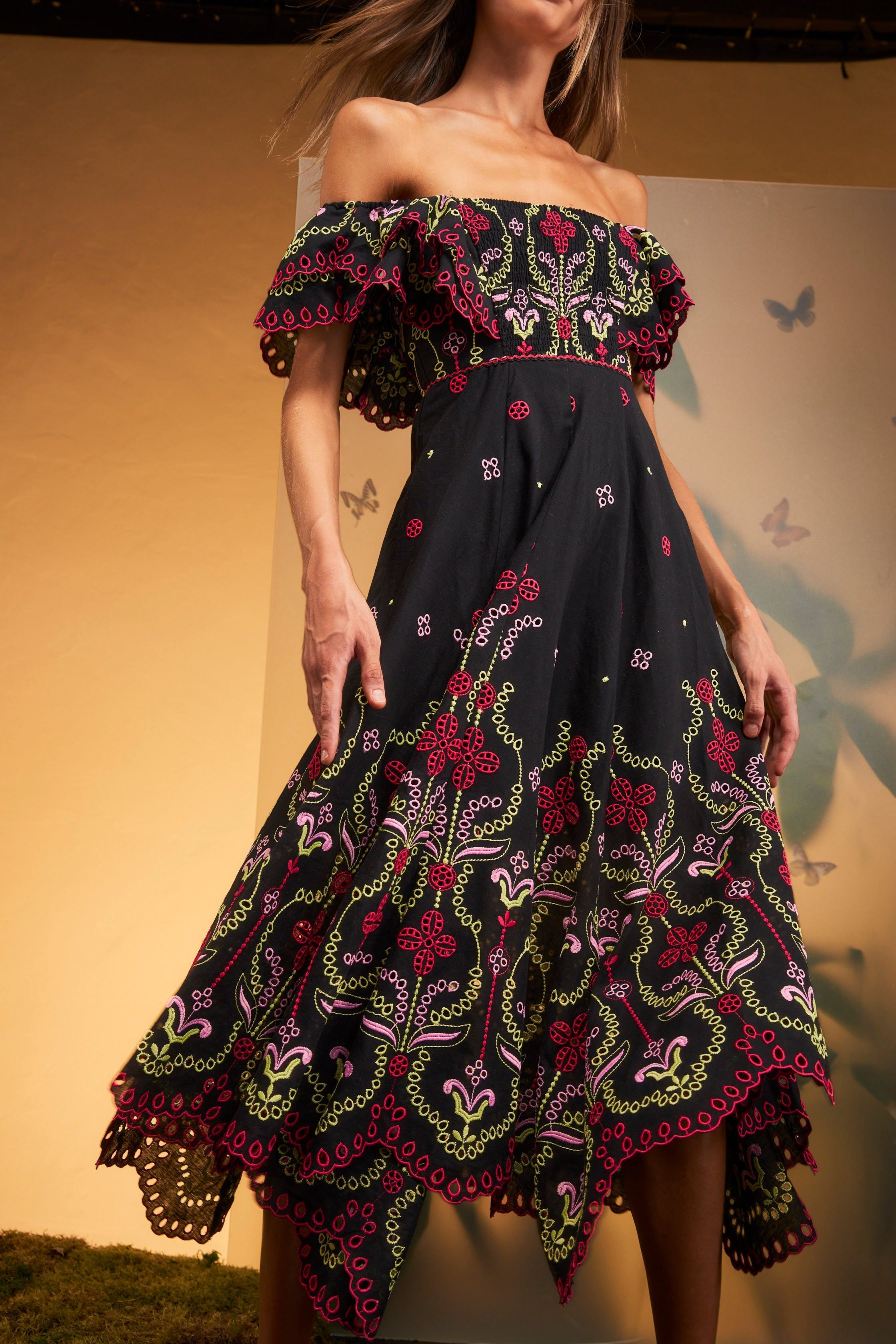 Charo Ruiz Sheen Long Dress