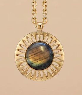 Tay Labradorite Set Sunburst Pendant