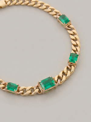 Skaska Emerald Cuban Bracelet