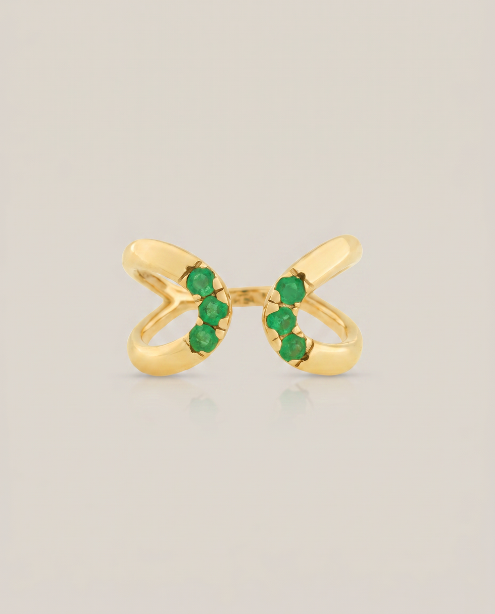 Skaska Emerald Double Open Wrap Ring