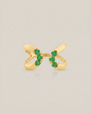 Skaska Emerald Double Open Wrap Ring