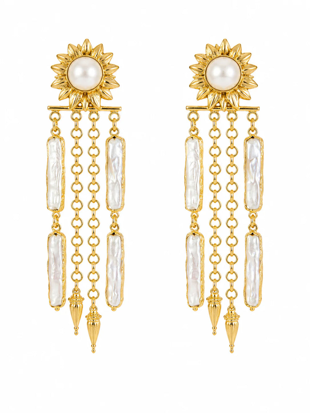 Sole Perla Chandelier Earrings