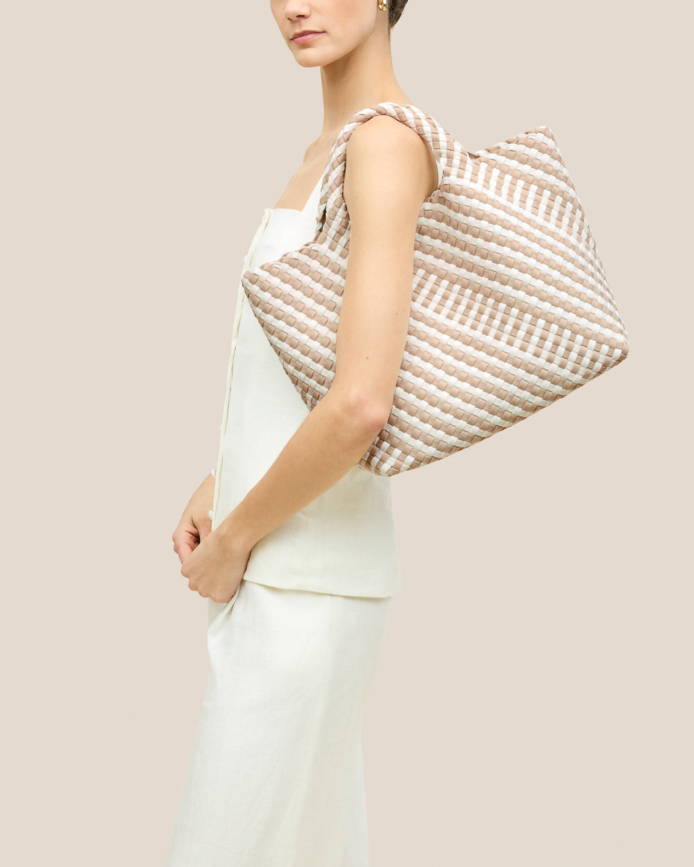 St. Barths Medium Tote Graphic Stripe Mykonos - Premium Bags from Naghedi - Just $325! Shop now at Marina St Barth