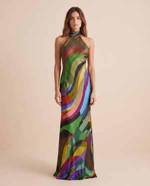 Paris Color Wave Silk Dress 409 by Trisha paterson from Marina St Barth