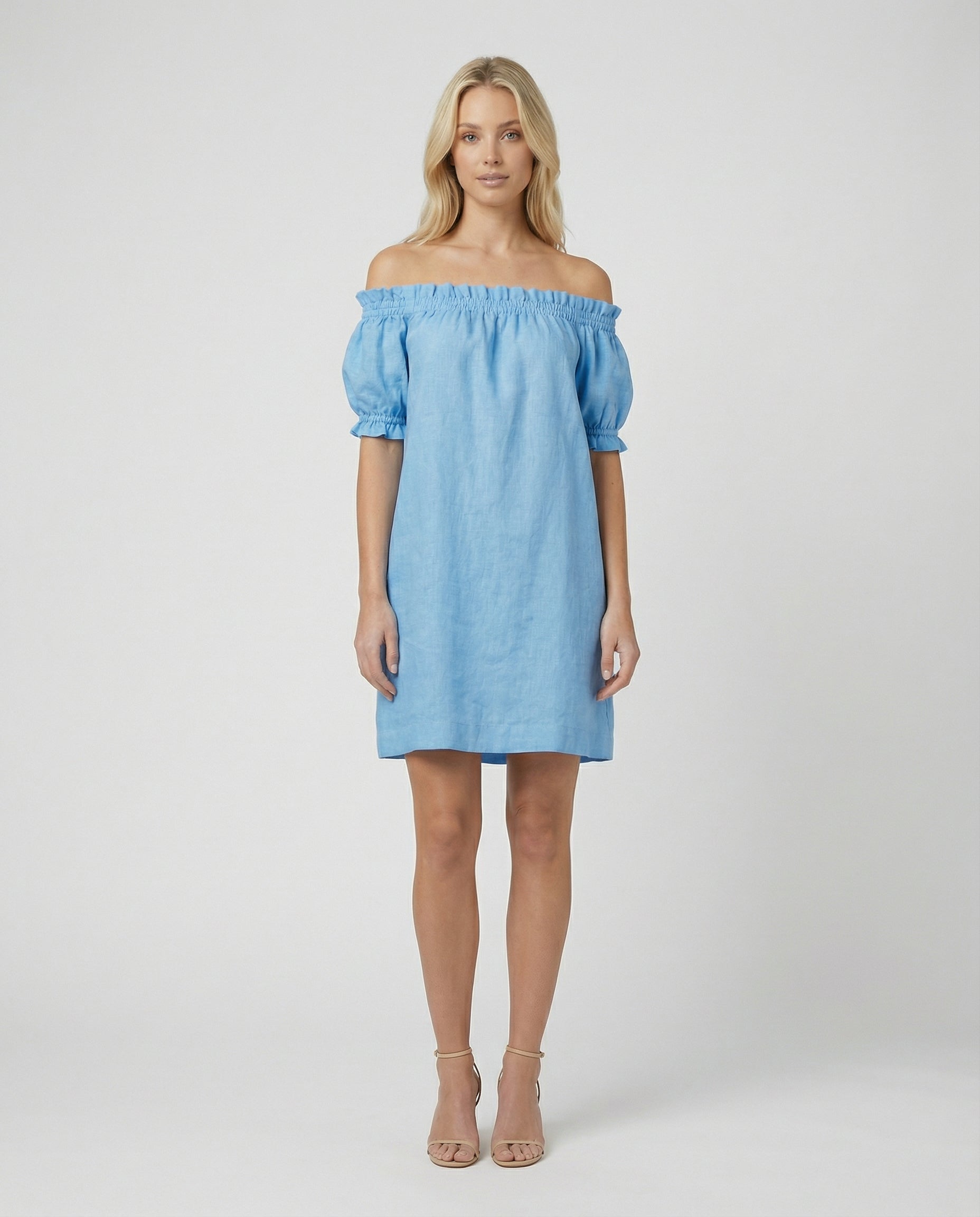 Susanna off the Shoulder Linen Dress | Marina St Barth One size / Turchese Susanna off the Shoulder Linen Dress | Marina St Barth One size / Turchese