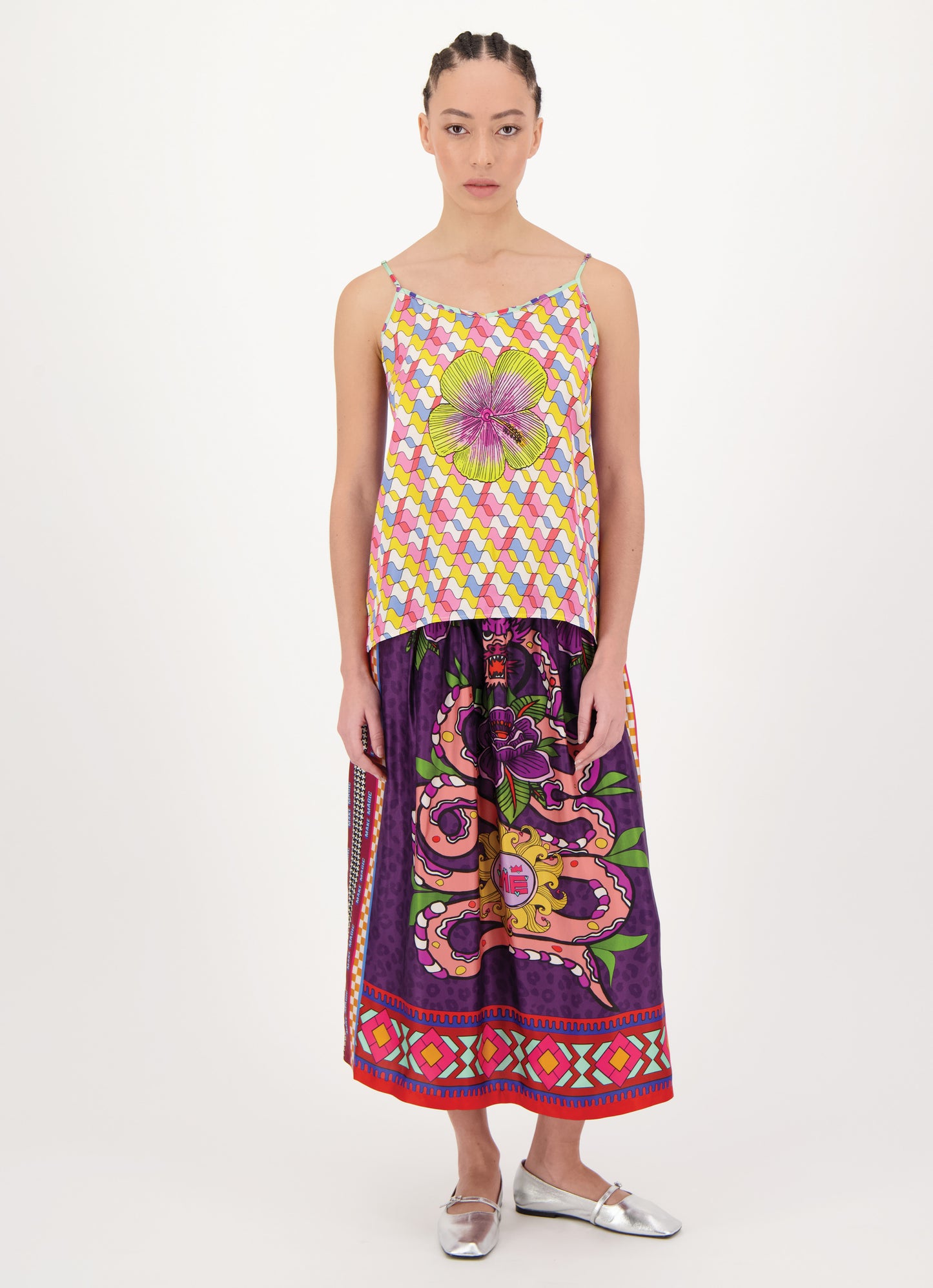 Vanessa Dragon Midi Skirt - Premium Skirt midi from Marina St Barth - Just $225! Shop now at Marina St Barth