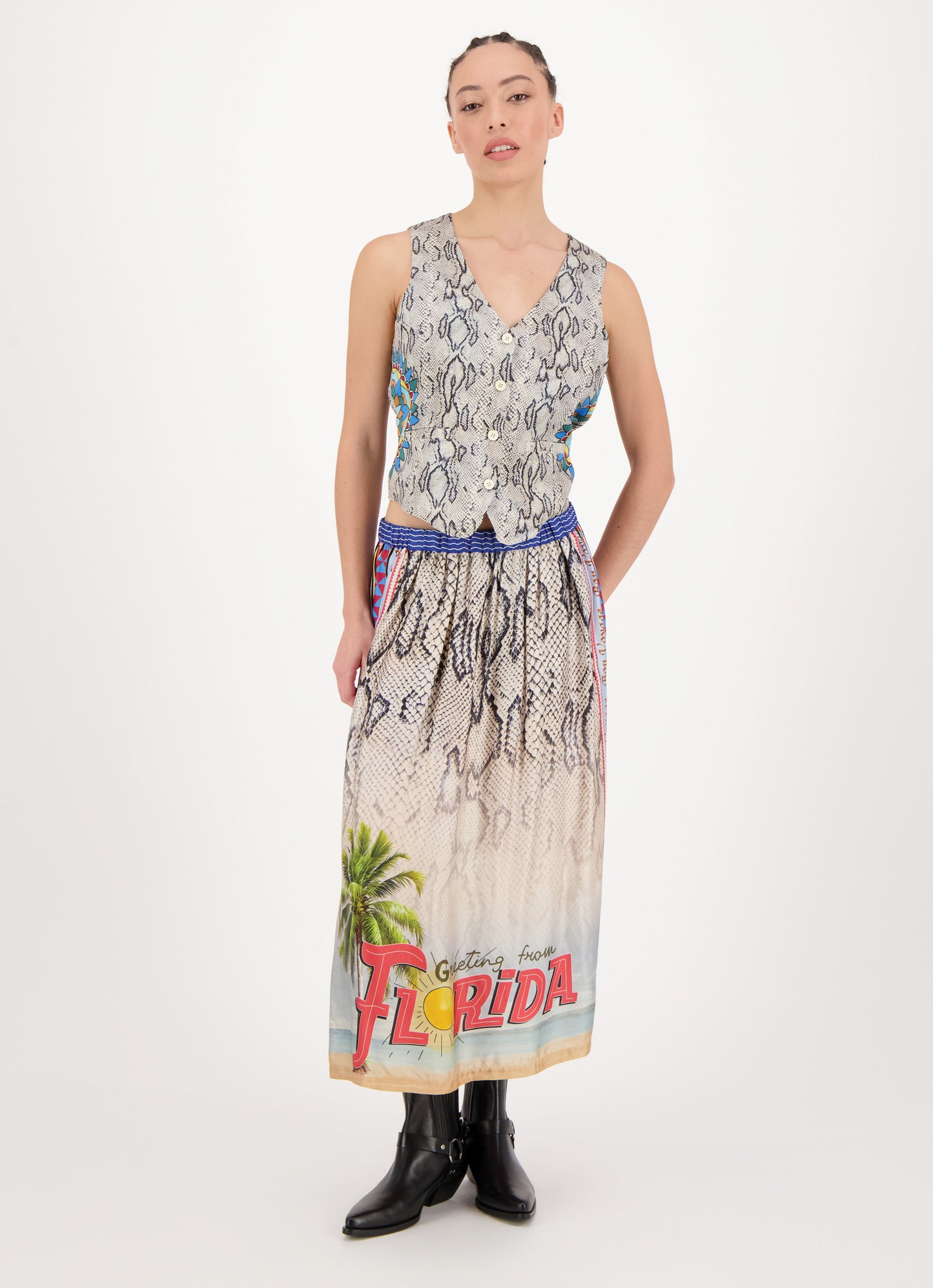 Vanessa Snake Skirt - Premium Skirts from Marina St Barth - Just $225! Shop now at Marina St Barth