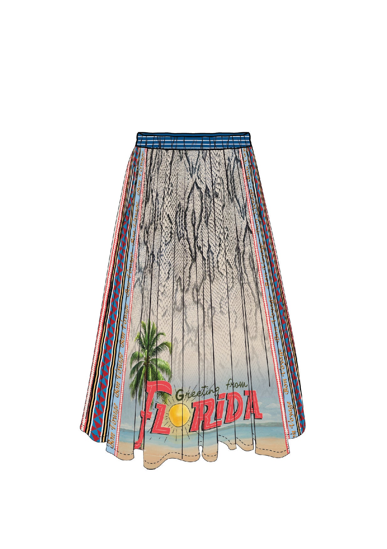 Vanessa Snake Skirt - Premium Skirts from Marina St Barth - Just $225! Shop now at Marina St Barth