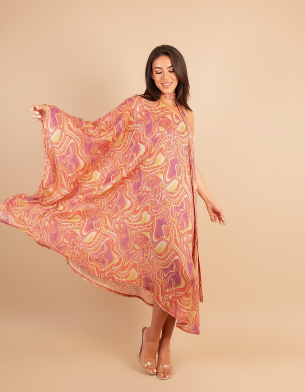 Vanita Rosa  Nil Kaftan Long Dress