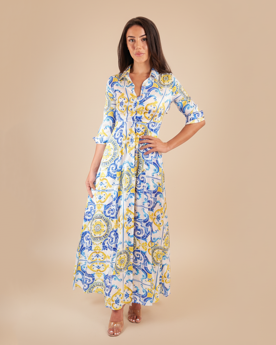long sleeve yellow silk shirt dress Shirt Dress Silk