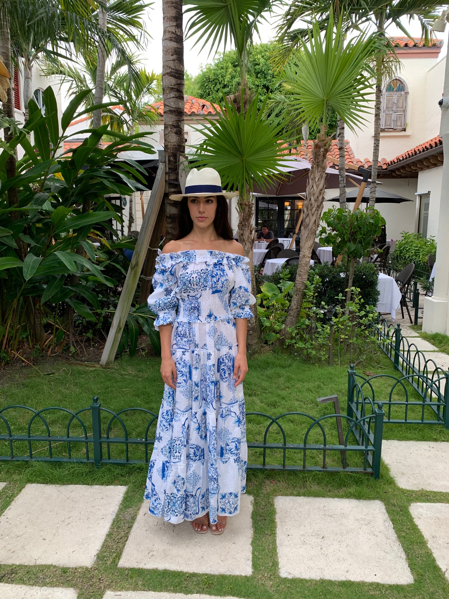 Positano Volant Linen Long Dress - Premium Long dress from Marina St. Barth - Just $530! Shop now at Marina St Barth