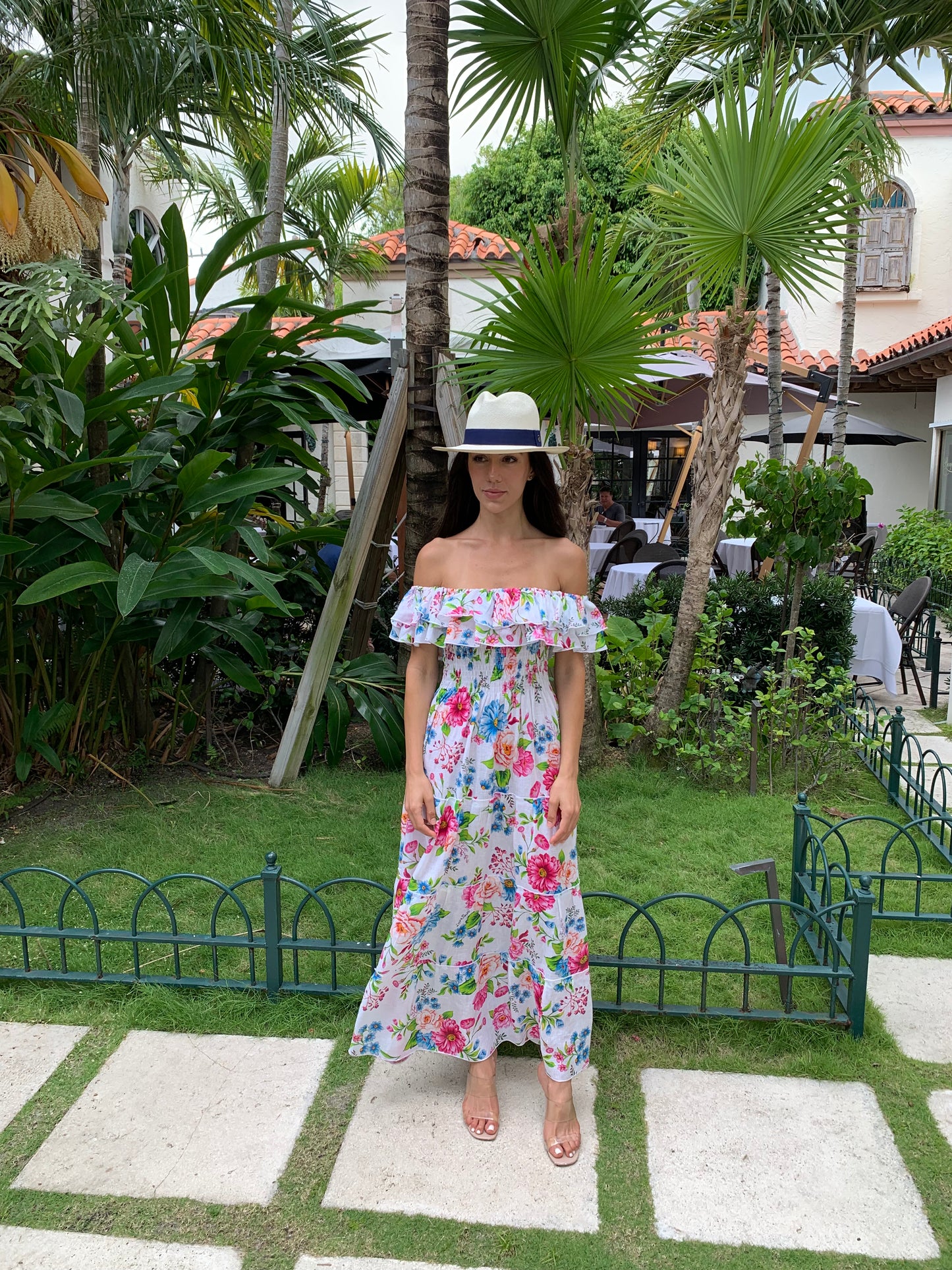 Positano Volant Linen Long Dress - Premium Long dress from Marina St. Barth - Just $530! Shop now at Marina St Barth