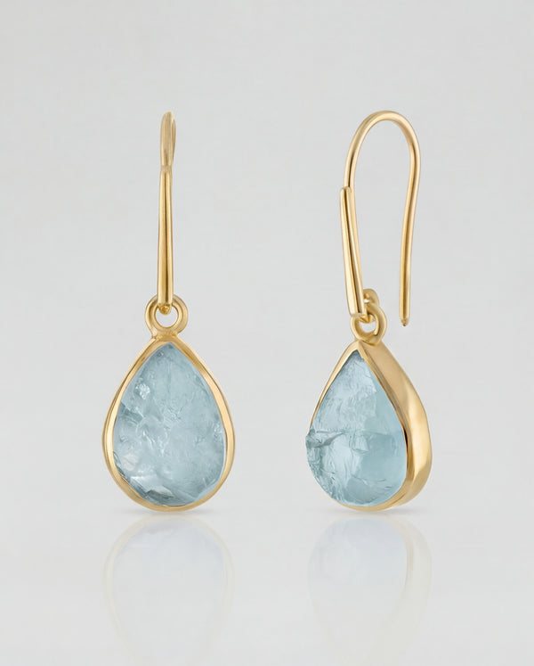 Lassanai Aquamarine Teardrop Earrings
