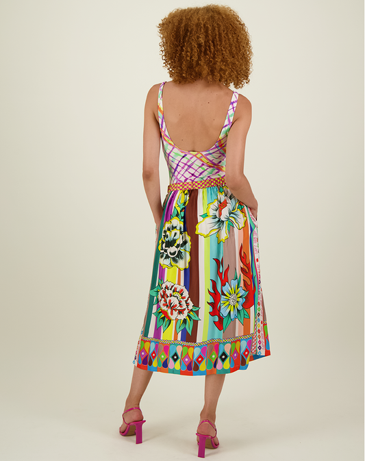 Me 369 Vanessa Flower Midi Skirt - Premium Skirt midi from Marina St Barth - Just $225! Shop now at Marina St Barth