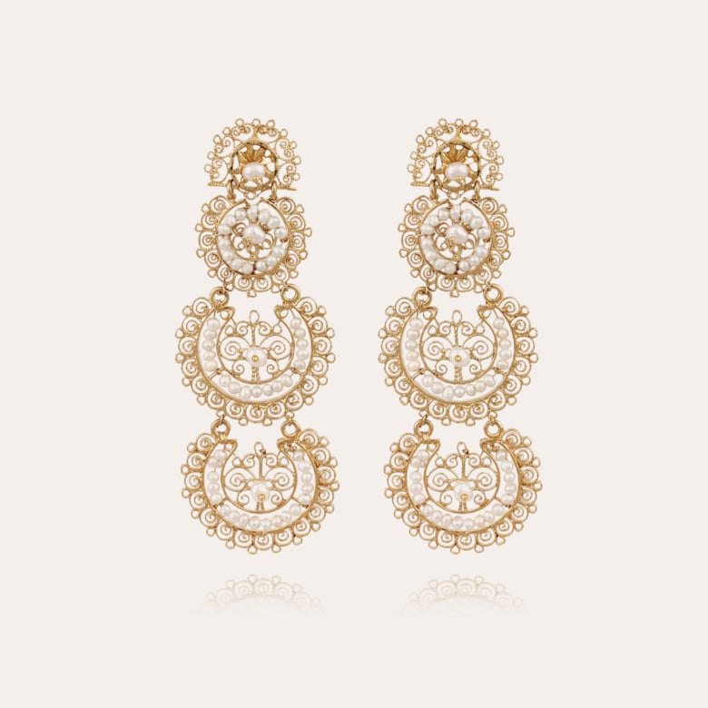 Gas Bijoux Yuca 3 rows earring - Premium Earrings from Marina St Barth - Just $405! Shop now at Marina St Barth