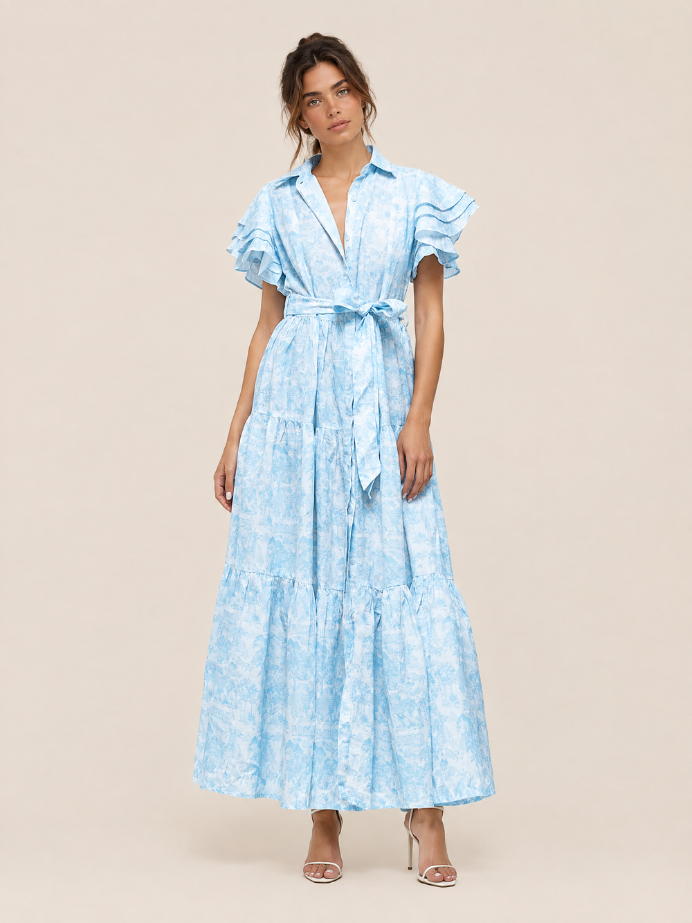 Camelia Dress Bleu Jouy