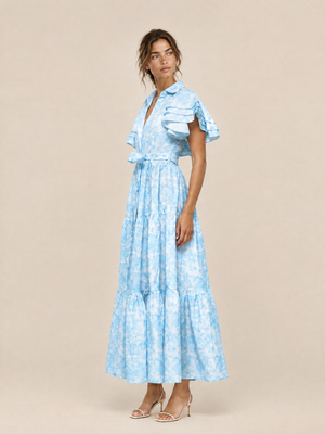 Camelia Dress Bleu Jouy