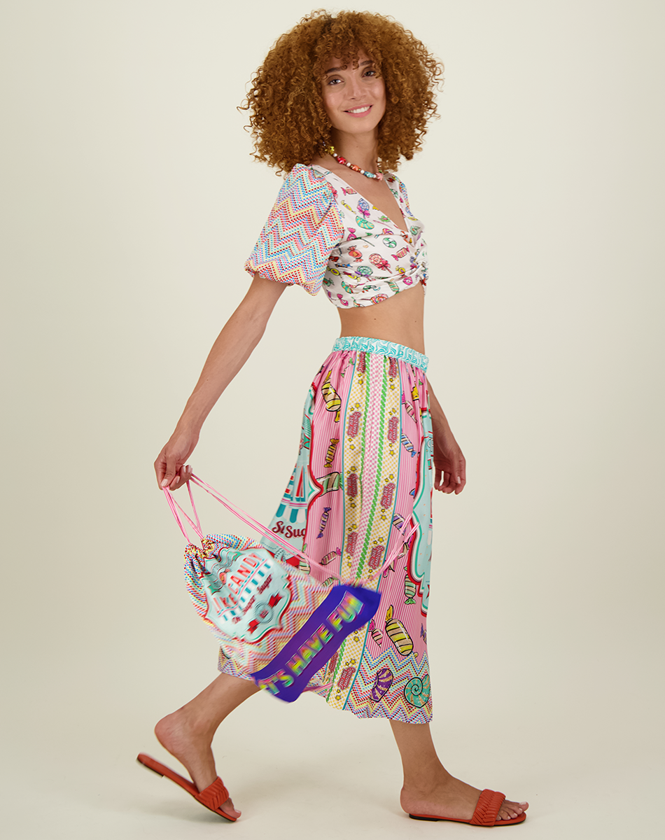 Me 369 Vanessa Midi Skirt Candy - Premium Skirt midi from Marina St Barth - Just $225! Shop now at Marina St Barth