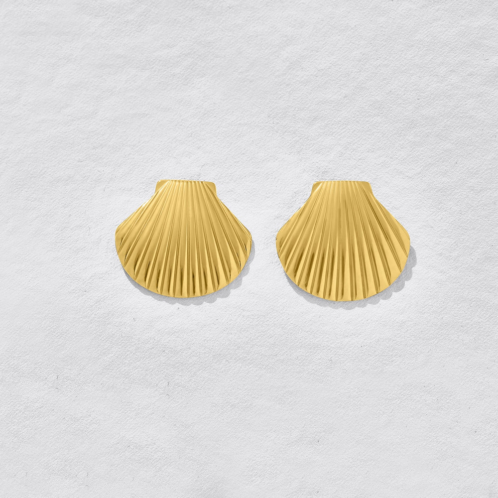 Caspian Clam Stud Earrings