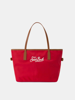 City Nylon Mid Tote Red