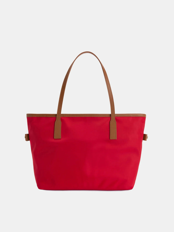 City Nylon Mid Tote Red