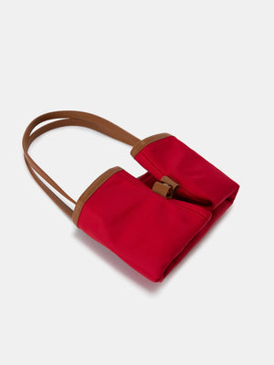 City Nylon Mid Tote Red