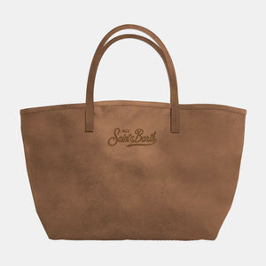 City Suede Mid Tote Camel