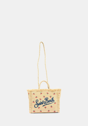 Colette Straw Tote Cherry