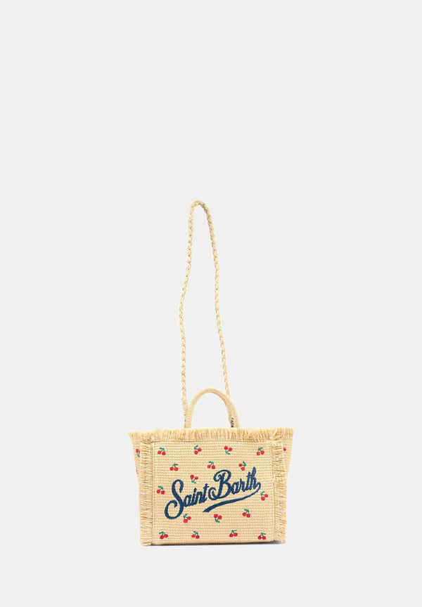Colette Straw Tote Cherry