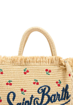 Colette Straw Tote Cherry