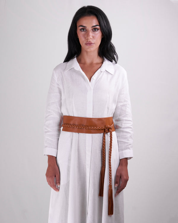 Leather Rope Belt | Marina St Barth Cognac Leather Rope Belt | Marina St Barth Cognac