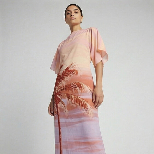 Asma Boat Neck Dress