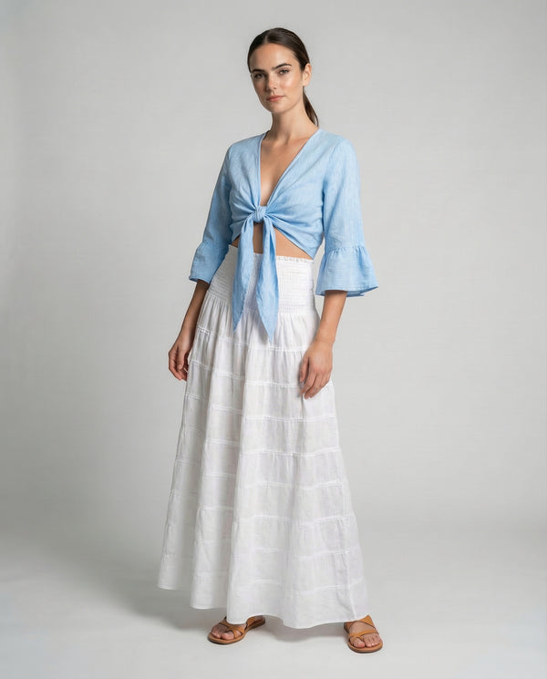 Bolero Nodo Centrale Linen Top