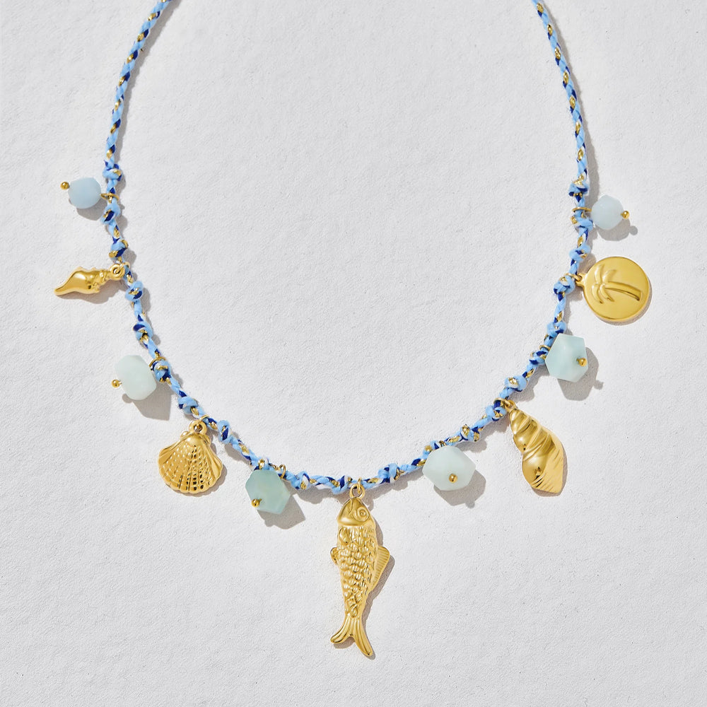 Finn Braided Charm Necklace