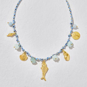 Finn Braided Charm Necklace